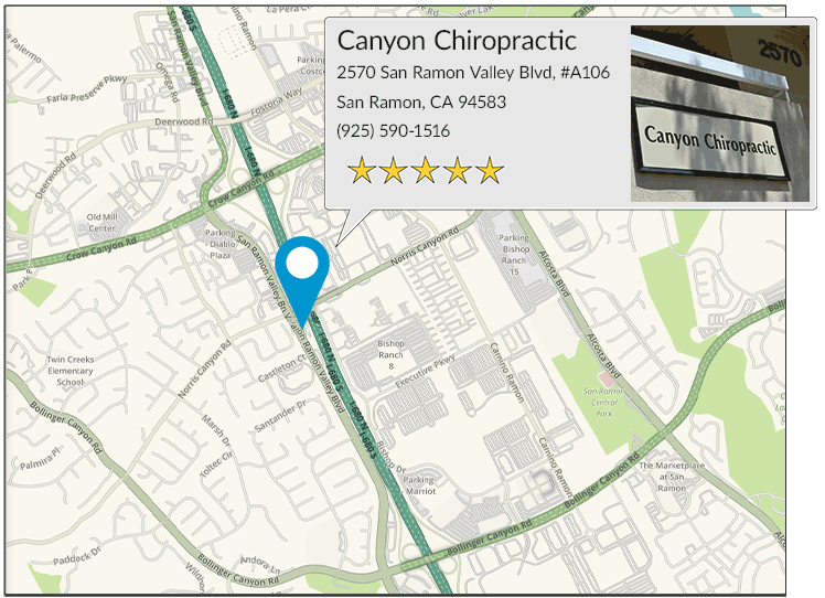 Canyon Chiropractic's location on google map